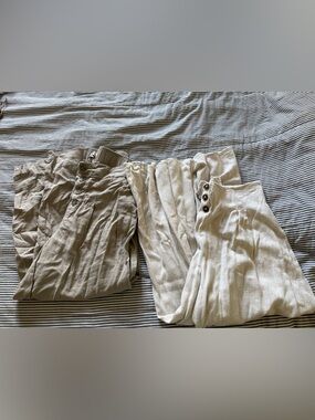 Linen Blend Flowy Pants Bundle